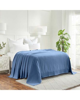 Superior Basketweave All-Season Cotton Throw Blanket
