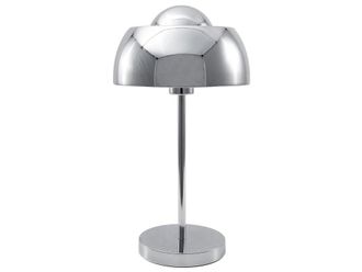 Beliani L&aacute;mpara de mesa metal plateado
