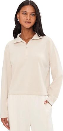 Prana Shea Half Zip Womens Clothing Almond Ii : LG (Womens 12-14), Polyester/Spandex