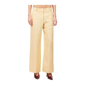 Max Mara Wide Trousers, female, Beige, Size: M Malizia Wide Trousers