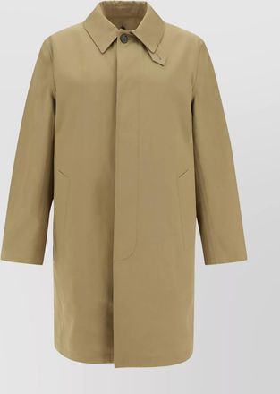 Saint Laurent cotton coat with back slit and regular fit