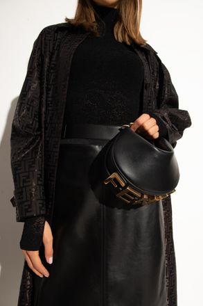 Fendi Fendigraphy Mini Shoulder Bag, Womens, Black