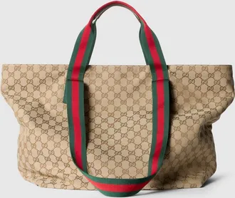 Gucci GG Medium Tote Bag, Beige, GG Canvas