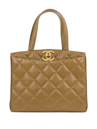 Chanel 1994-1996 gewatteerde shopper - Beige