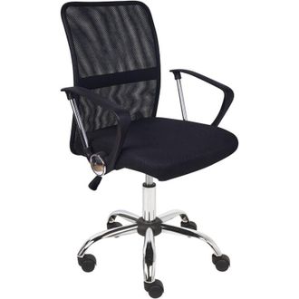 Beliani Sedia girevole da ufficio regolabile in altezza con rivestimento in rete nero Best