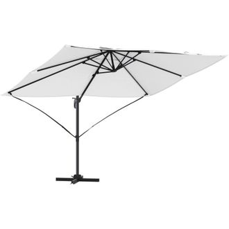 vidaXL Parasol Roma De Brazo Lateral Beige, Negro 352 X 251 X 260 Cm Vidaxl