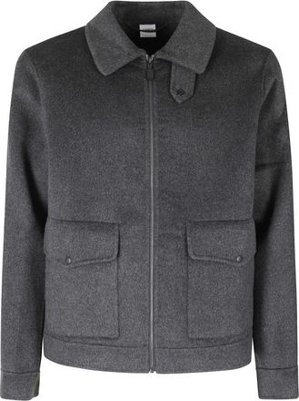 Aspesi Chaqueta de lana de doble faz con corte recto - Jackets - Hombre - Gris - XL
