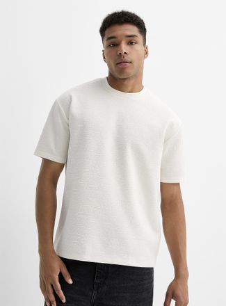 Le 31 Mens Embossed geo T-shirt