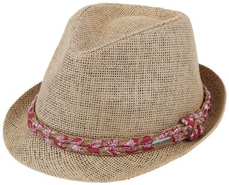 Chillouts Labasa Trilby Straw Hat Women - Sun Summer Beach Spring-Summer - L/XL (58-60 cm) Brown