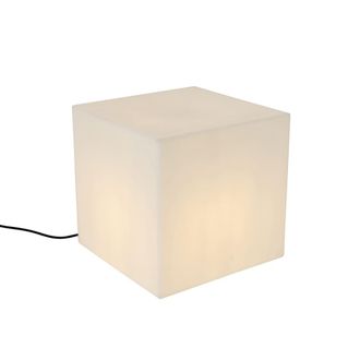 QAZQA L&aacute;mpara exterior blanca cuadrada 38 cm LED A60 IP44