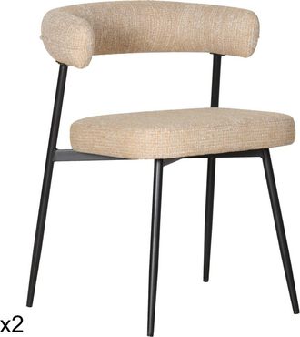 Happy Garden Pack de 2 sillas de tela amarilla jaspeada