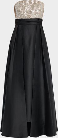 Shoshanna Tilly Sequined Strapless Gown