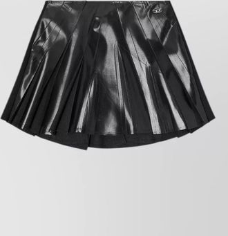 Diesel mini skirt pleated design shiny finish