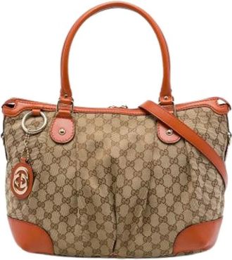Gucci Borsa Satchel Pre-owned - - Pre-owned - Donna - Beige - ONE SIZE