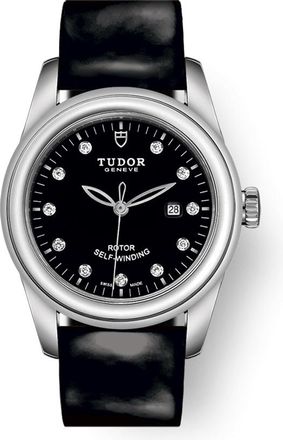 Tudor Glamour Date Automatic Diamond Black Dial Ladies Watch 53000-0045