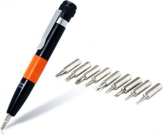Trade Shop Trade Shop - Penna Precisione 10in1 Multifunzione 9 Punte Magnetica Tascabile Cacciaviti Torx