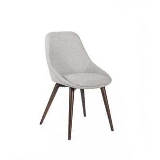 MondoViro Juego de 4 sillas de comedor modernas en tela gris 49x58 cm 85h