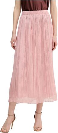 Oui Uitlopende midi-rok - Dames - Midirokken - Roze - L - Rokken
