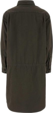 Maison Margiela Chocolate Gabardine Shirt Dress - Brown