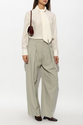 Victoria Beckham Pressed Trousers, Womens, Green