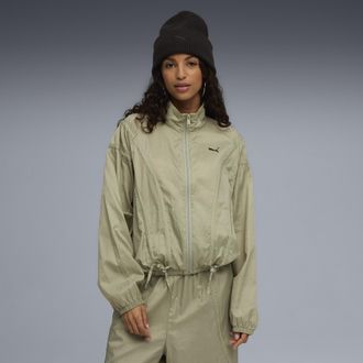Puma Giacca oversize in tessuto DARE TO da donna, Abbigliamento, Verde, XXS