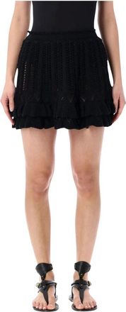 Isabel Marant Rokken, Dames, Zwart, S, Katoen, Nelle Rok