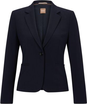 BOSS Regular-fit button-up jacket in virgin wool