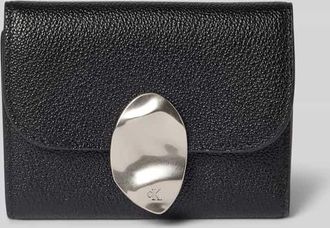 Calvin Klein Portemonnaie mit Label-Print in Black, Größe 1
