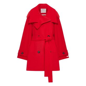 Sportmax Sportmax, Trench Coats, female, Red, Size: 2XS Bouquet1234 Coat