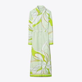 Tory Burch Womens Printed Silk Shirtdress, size 18