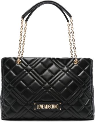 Love Moschino quilted leather shoulder bag - women - Leather - OS - Black