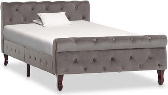 vidaXL Estructura De Cama Sin Colch&oacute;n Terciopelo Gris 100x200 Cm Vidaxl