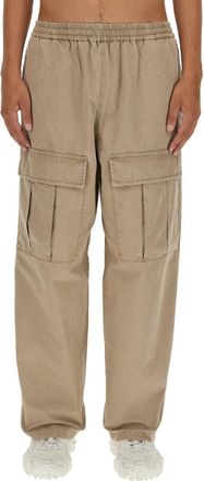 Acne Studios Relaxed Fit Beige Casual Pants With Elastic Waistband