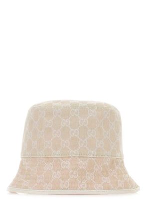 Gucci Beige GG Logo Bucket Hat