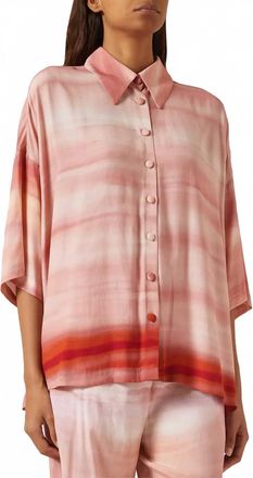 Hemant & Nandita Oversized Shirt Top In Multi