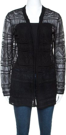 M Missoni Black Knitted Long Sleeve Cardigan