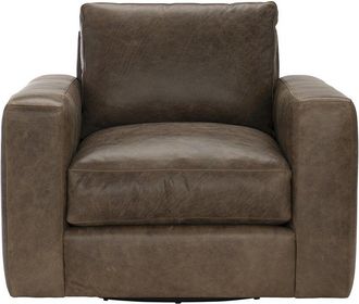 Bernhardt Dawkins Leather Swivel Chair