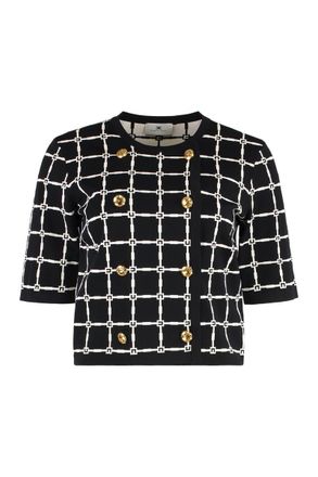 Elisabetta Franchi Jacquard Cardigan