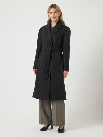 Y.A.S Langmantel Y.A.S YASKALI WOOL BLEND COAT S. NOOS, Damen, Gr. 40, schwarz, Web, Obermaterial: 70% Polyester, 30% Wolle, unifarben, regular fit knielang