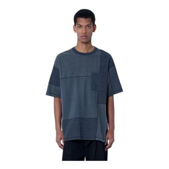 Comme Des Gar&ccedil;ons T-Shirts, male, Gray, Size: L Patchwork Cotton T-Shirt