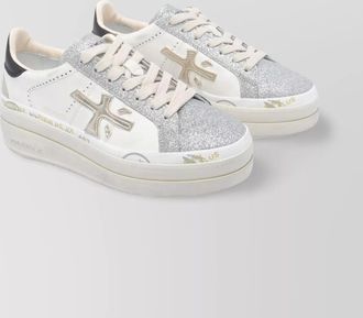 Premiata claudia low top sneakers with glitter detail