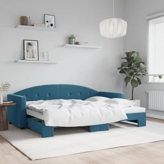 vidaXL Sof&aacute; Cama Nido Terciopelo Azul 80x200 Cm Vidaxl
