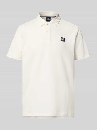 Lerros Regular Fit Poloshirt mit Label-Detail und Knopfleiste in Offwhite, Gr&ouml;&szlig;e XXXL