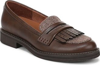 Naturalizer Pacey Kiltie Fringe Loafer - Wide Width Available in Brown Wool /Faux Leather at Nordstrom Rack, Size 9.5