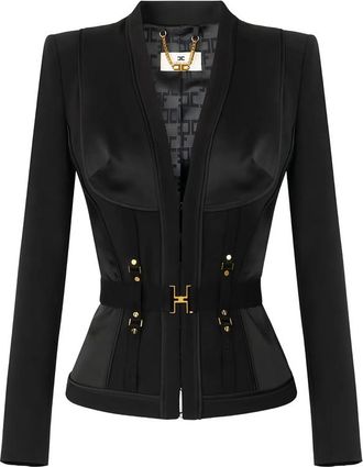Elisabetta Franchi Bustier V-neck Jacket