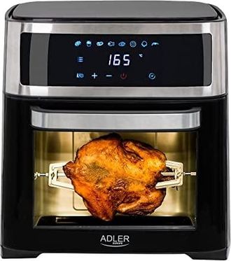 Adler Europe Horno Freidora Adler Ad6309 De Aire Caliente 13 L 8 Programas Negro Plata