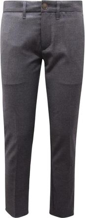 Siviglia Gino Chino Flanella Slim - Heren - Slim Fit Broeken - Grijs - W30 - Broeken