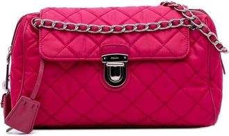 Prada Pre-owned Cross Body Bags, female, Pink, Size: ONE SIZE Pre-owned Quilted Shoulder Bag