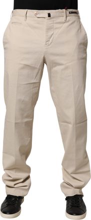 PT01 Beige Men Chino Mid Waist Straight Dress Trouser Mens Pants (Pre-Owned)