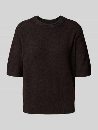 OPUS Strickshirt mit Rundhalsausschnitt Modell Pami in Schoko, Gr&ouml;&szlig;e 34